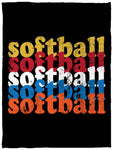 Softball Cozy Plush Fleece Blanket - 30x40 - Inside The Batters Box