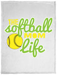Softball Mom Cozy Plush Fleece Blanket - 30x40 - Inside The Batters Box