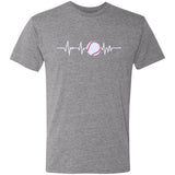Baseball Heartbeat Triblend T-Shirt - Inside The Batters Box