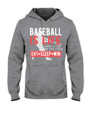 Baseball is Life Hooded Sweatshirt - Inside The Batters Box