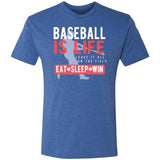 Baseball is Life Triblend T-Shirt - Inside The Batters Box