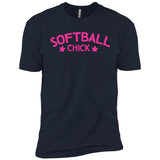 Softball Chick Girls Cotton T-Shirt - Inside The Batters Box