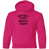 Softball Favorite Youth Pullover Hoodie - Inside The Batters Box