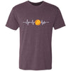 Softball Heartbeat Triblend T-Shirt - Inside The Batters Box