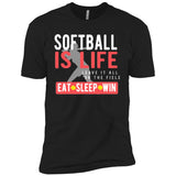 Softball is Life Girls' Cotton T-Shirt - Inside The Batters Box