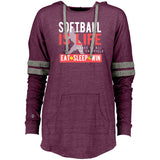Softball is Life Hooded Low Key Pullover - Inside The Batters Box