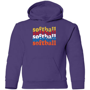 Softball Repeat Youth Pullover Hoodie - Inside The Batters Box
