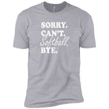 Softball Sorry Can't Girls Cotton T-Shirt - Inside The Batters Box