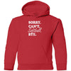Softball Sorry Can't Youth Pullover Hoodie - Inside The Batters Box