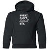 Softball Sorry Can't Youth Pullover Hoodie - Inside The Batters Box